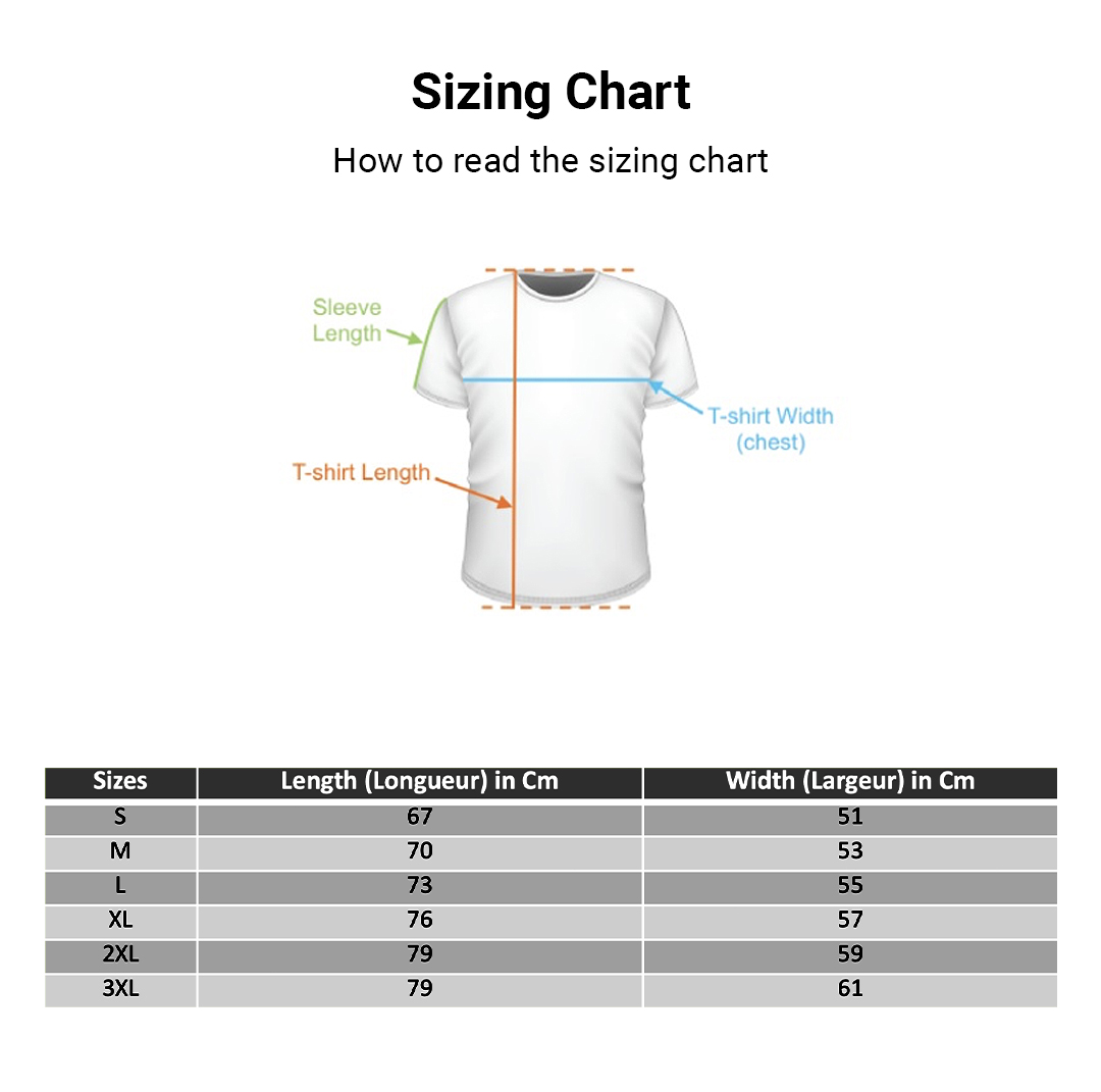 sizing t-shirt chart